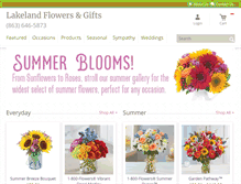 Tablet Screenshot of lakelandflowersandgifts.com